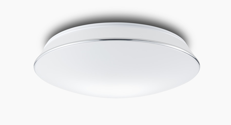 調光・調色タイプ / 小形シーリング・シルバートリム / きれいに光る本体デザイン