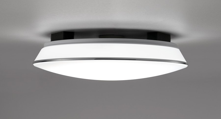 調光・調色タイプ / 小形シーリング・シルバートリム / きれいに光る本体デザイン（側面昼白色）